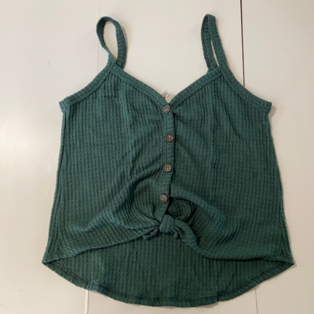 Soft button up tank top